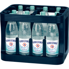 Gerolsteiner Mineralwasser Medium 1 l - Kiste 12 x          1.000L 