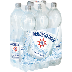 Gerolsteiner Mineralwasser Sprudel 1,5 l - Klarsicht- / Packung 6 x          1.500L 