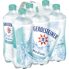 Gerolsteiner Mineralwasser Medium - 6-Pack 6 x 0,75 l 