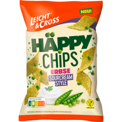LEICHT&CROSS Häppy Chips Erbse Sourcream Style 90 g 