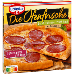 Dr.Oetker Die Ofenfrische Pizza Putensalami mit Rind 390 g 