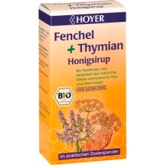 HOYER Bio Fenchel + Thymian Honigsirup 250 g 