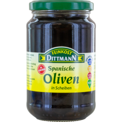 FEINKOST DITTMANN Schwarze Oliven in Scheiben 350 g 