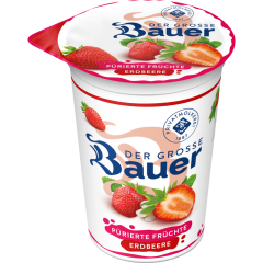 Bauer Fruchtjoghurt pürierte Früchte Erdbeere 225 g 