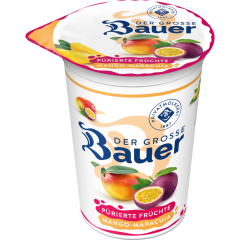 Bauer Fruchtjoghurt pürierte Früchte Mango-Maracuja 225 g 