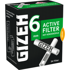 GIZEH Black Active Filter 6 mm 34 Stück 