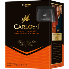 Carlos I Brandy de Jerez Solera Gran Reserva 40 % vol. Geschenkpack 0,7 l 
