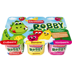Ehrmann Robby Monster Backe Früchte-Quark Erdbeere/Banane/Himbeere 6 x 50 g 