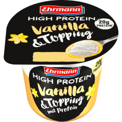 Ehrmann High Protein Pudding Vanille mit Topping 200 g 