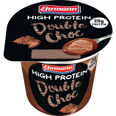 Ehrmann High Protein Pudding mit Double Choc mit Topping 200 g 