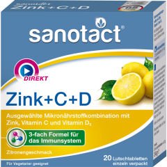 sanotact Zink + C + D 20 Lutschtabletten 