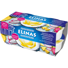 Elinas Joghurt nach griechischer Art Ananas Drachenfrucht 9,4 % Fett 4 x 150 g 