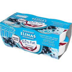 Elinas leichter Joghurt-Genuss nach griechischer Art Heidelbeere 0,1 % Fett 4 x 150 g 