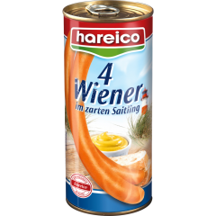 hareico Vier Wiener Würstchen 4 Stück 
