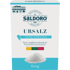 SALDORO Ursalz feine Körnung mit Jod, Fluorid & Folsäure 600 g 