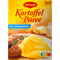 Maggi Kartoffel-Püree komplett mit feinem Buttergeschmack 2 x 100 g 