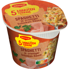 Maggi 5 Minuten Terrine Spaghetti in cremiger Schinkensauce 64 g 