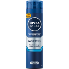 NIVEA MEN Rasiergel Protect & Care mit Aloe Vera und Pathnenol 200 ml 