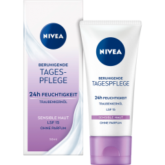NIVEA beruhigende Tagespflege 24h Feuchtigkeit sensible Haut LSF15 50 ml 