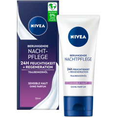 NIVEA beruhigende Nachtpflege 24h Feuchtigkeit und Regeneration sensible Haut 50 ml 