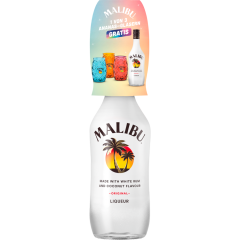 MALIBU Original Liqueur 18 % vol. 0,7 l + Glas 