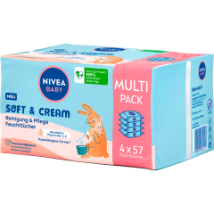 NIVEA Baby Soft & Cream Reinigung & Plege Feuchttücher 4 x 57 Stück 