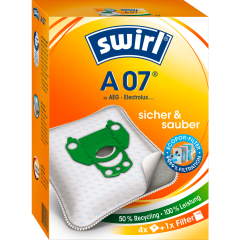 Swirl A 07 MicroPor® Plus Staubsaugerbeutel 4 Stück 