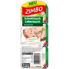 Zimbo Leberwurst fein mit Schnittlauch 120 g 