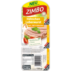 Zimbo Hähnchen Leberwurst 3 x 40 g 