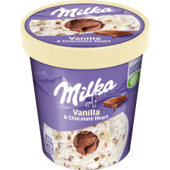 Milka Eiscreme Vanilla & Chocolate Heart 480 ml 