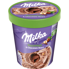Milka Eiscreme Hazelnut & Chocolate Heart 480 ml 