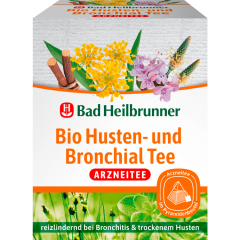 Bad Heilbrunner Bio Husten- und Bronchial Tee 12 Teebeutel 