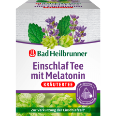Bad Heilbrunner Einschlaf Tee mit Melatonin Kräutertee 12 Teebeutel 
