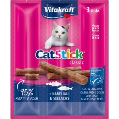 Vitakraft MSC Cat Stick Mini + Kabeljau & Seelachs 3 x 6 g 