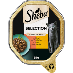 Sheba Selection in Sauce mit Rind und Truthahn 85 g 