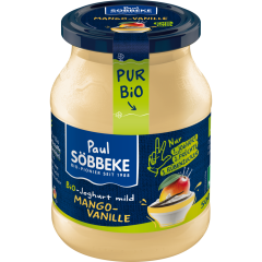 Söbbeke Pur Bio Joghurt mild Mango-Vanille 3,8 % Fett 500 g 