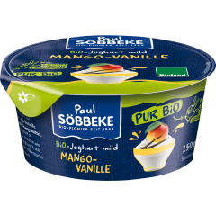 Söbbeke Pur Bio Joghurt mild Mango-Vanille 3,8 % Fett 150 g 