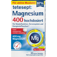 tetesept: Magnesium 400 hochdosiert 30 Tabletten 