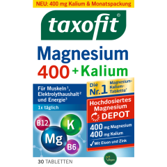 taxofit Magnesium 400 + Kalium Tabletten 30 Tabletten 
