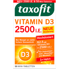 taxofit Vitamin D3 2500 I.E. 50 Tabletten 