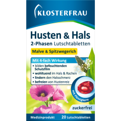 Klosterfrau Husten & Hals 2-Phasen Lutschtabletten 20 Tabletten 