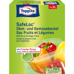 Toppits Safeloc® Obst- und Gemüsebeutel 3 l 7 Stück 