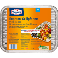 Toppits Express-Grillpfanne eckig 4 Stück 