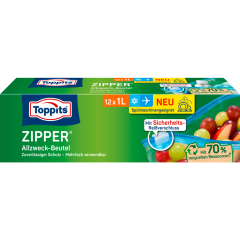 Toppits Zipper® Allzweck-Beutel 1 l 12 Stück 