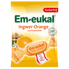 Em-eukal Ingwer-Orange Hustenbonbons zuckerfrei 75 g 
