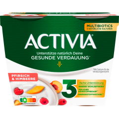 ACTIVIA Pfirsich-Himbeere 3,5% Fett 4 x 115 g 