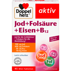 Doppelherz Jod+Folsäure+Eisen+B12 45 Tabletten 