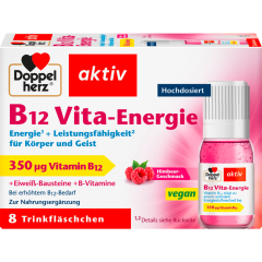 Doppelherz B12 Vita-Energie Energie + Leistungsfähigkeit für Körper und Geist 8 Trinkfläschchen 