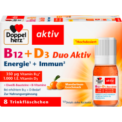 Doppelherz B12+D3 Duo Aktiv Energie+Immun 8 Trinkfläschchen 