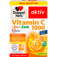 Doppelherz Vitamin C 1000 + D3 + Zink Depot 30 Tabletten 